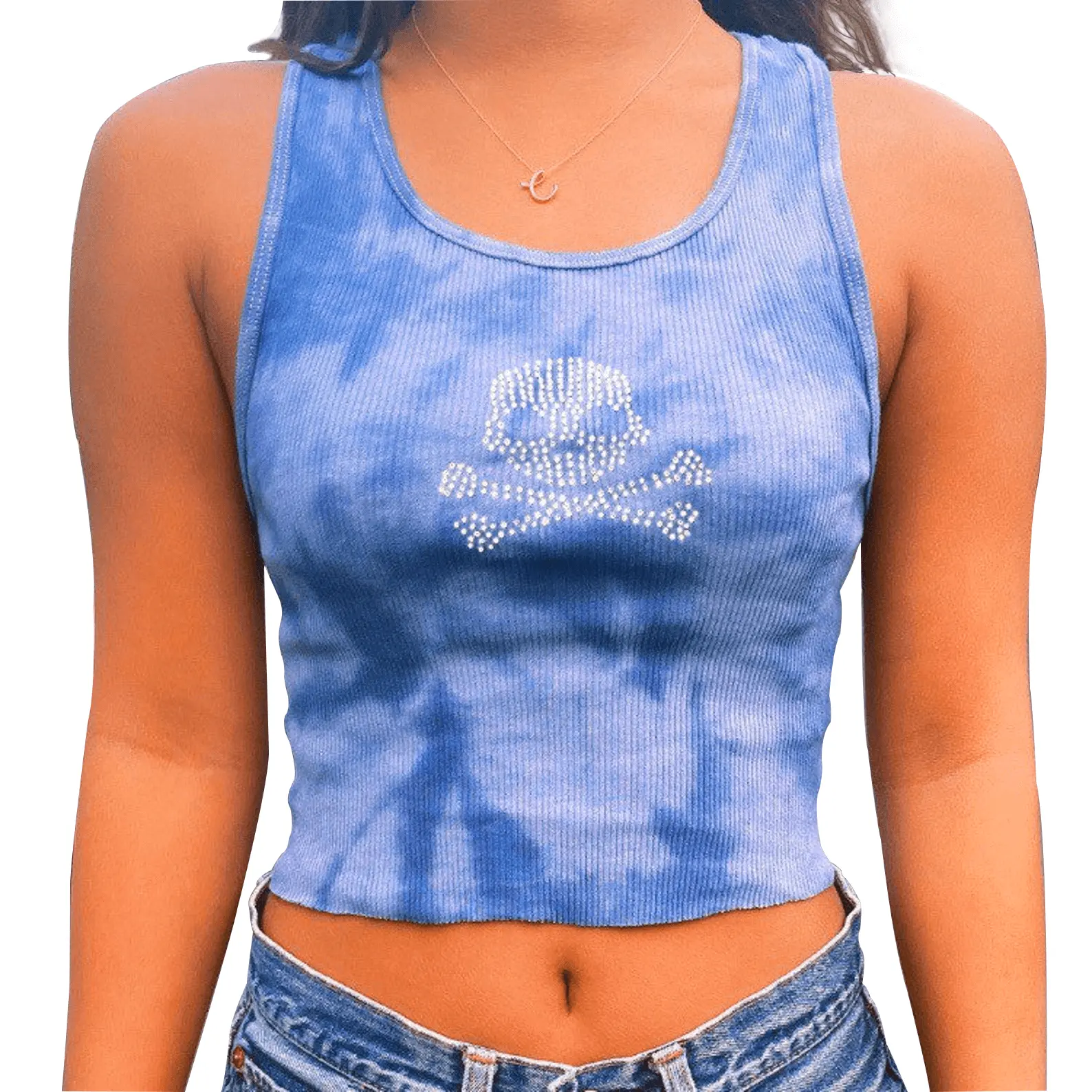 Camiseta sin mangas acanalada 100% algodón para mujer, top de entrenamiento para chica, material elástico, camiseta blanca sexi para fitness