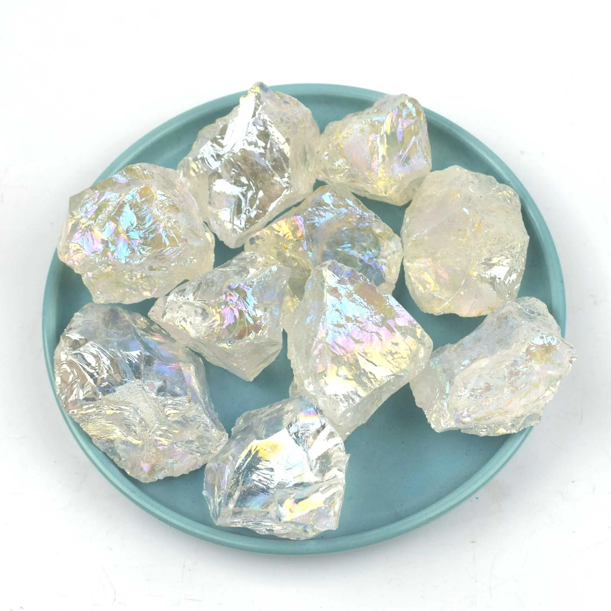 Pietra grezza di quarzo trasparente Aura di pietra grezza di cristallo naturale all'ingrosso per la guarigione