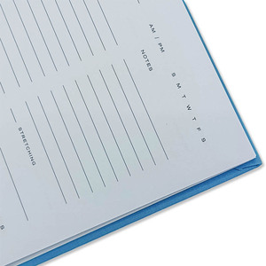Custom A5 Workout <strong>Log</strong> Journal Linen Fabric Spiral Fitness Planner <strong>Notebook</strong> Thread Sewing Custom <strong>Printed</strong> Promotional <strong>Notebooks</strong> - Product Image 4