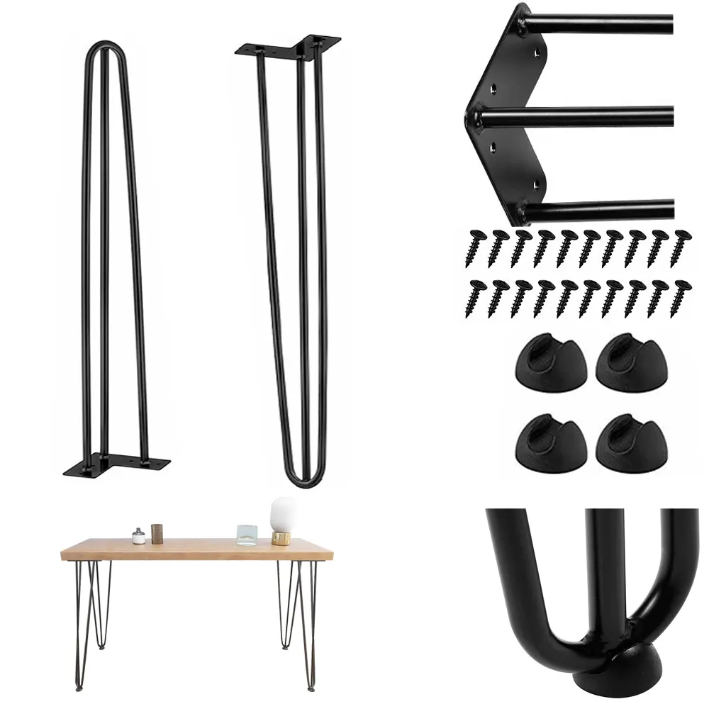 Горячая Распродажа, 3 стержня В индустриальном стиле «сделай сам», Круглый УФ-Железный стальной обеденный стол, столешница для ресторана, металлическая шпилька для мебели, ножки