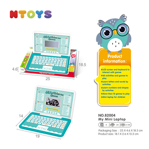 Avanzata 2.8 pollici schermo LCD educativo studio portatile con tastiera morbida per l'apprendimento del computer portatile per i bambini