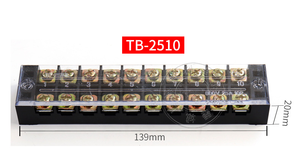 Bloque de terminales fijo TB-2510, 25A, 10 bits - Product Image 3