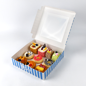 Bán buôn tùy chỉnh rõ ràng cửa sổ bánh hộp với logo | cao cấp tráng miệng/bánh/Pastry bao bì cho cửa hàng bánh & sự kiện - Product Image 1