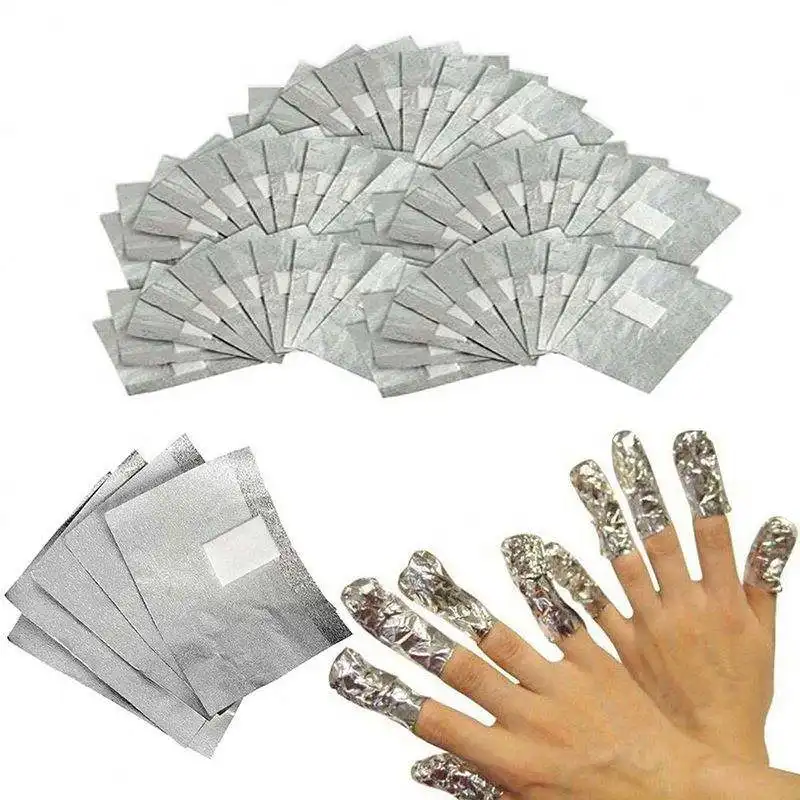 Hot Selling Aluminium Foil Nail Wrap Gel nail polish remover nail foils Removal Foil Wraps