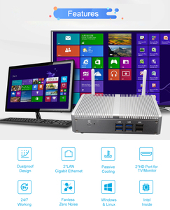 Mini pc industrial con doble LAN, Ordenador personal Linux/wins10 DDR3L c-eleron N3700, económica, dual HD, BT, wifi - Product Image 3
