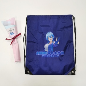 Mochila de poliéster impermeable de satén con cordón, Bolso pequeño de algodón con cordón, estampado personalizado, para deportes, lona, nailon - Product Image 1