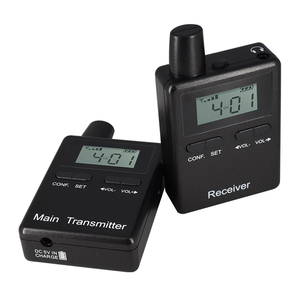 Permitir que dos personas hablen 2,4G Transmisor de radio sin frecuencia global Sistema de guía de audio inalámbrico - Product Image 1