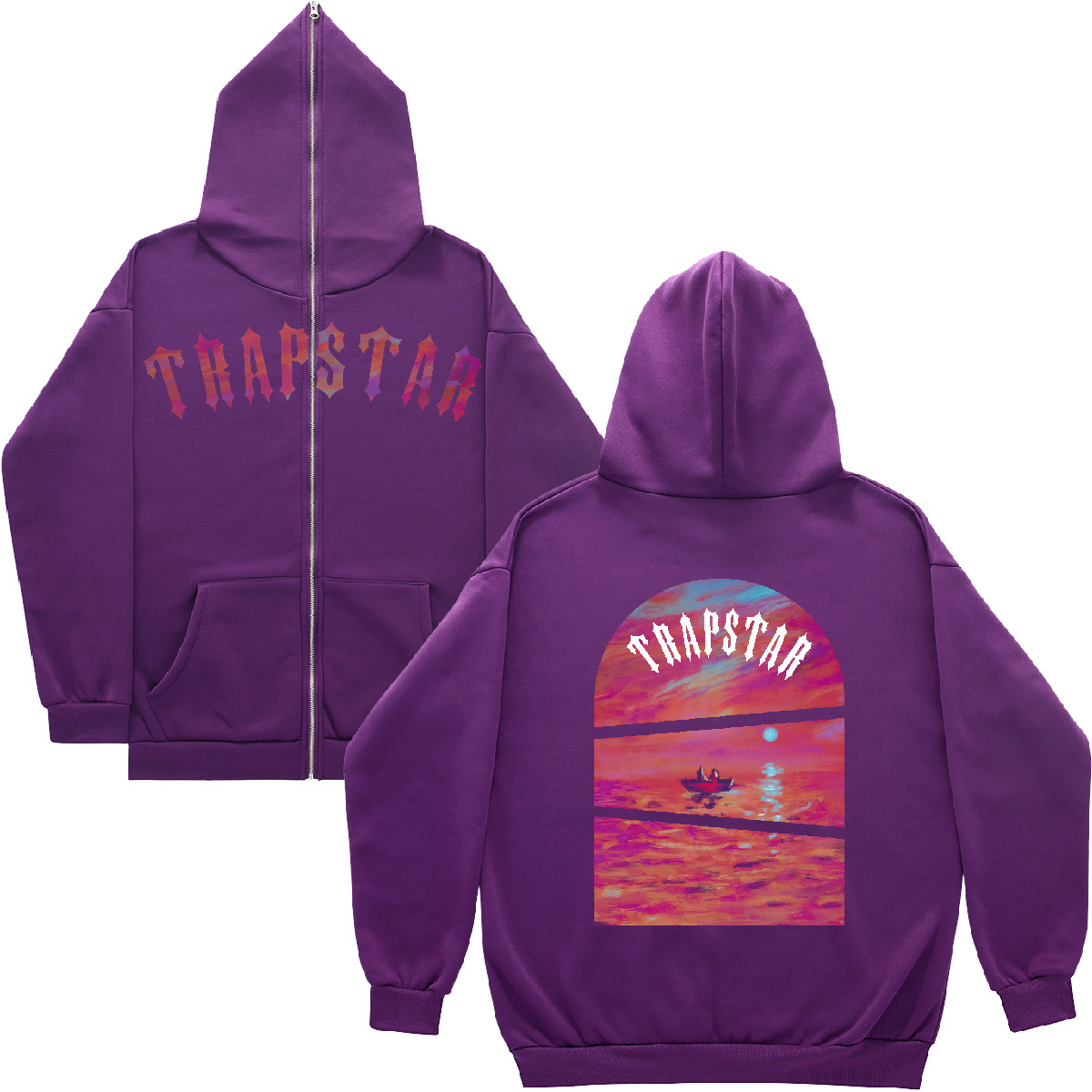 Purple and red