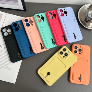 iPhone 16时尚纯色钱包手机套滑动卡TPU手机套iPhone 12 13 14 15 - Product Image 2