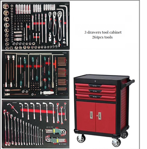 重负荷专业金属钢制车库车间工具箱橱柜台车套装带工具 - Product Image 4