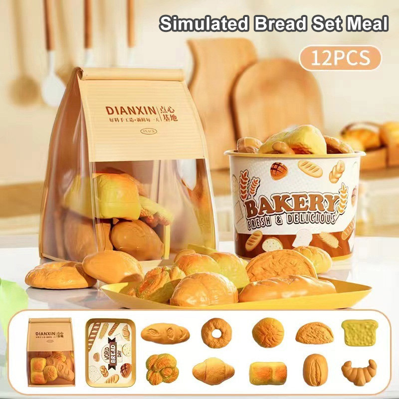 Set de 12 pièces + sac à pain + assiette de service