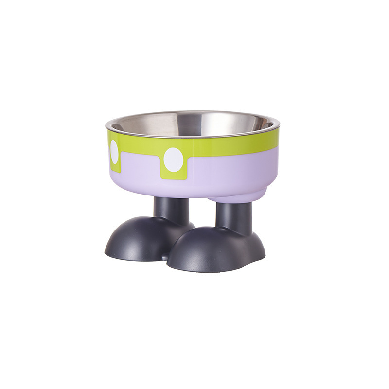 Morado (Mono de trabajo + Comedero para mascotas + Acero inoxidable)