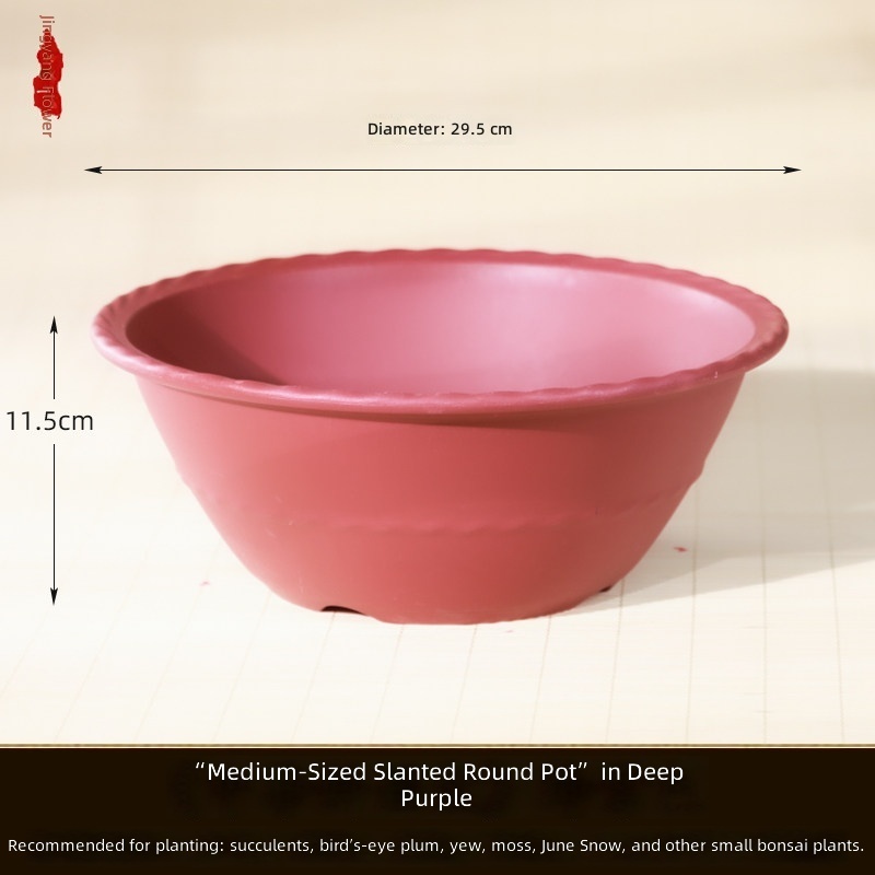 Resin-diameter 29.5 cm height 11.5 cm-amethyst purple