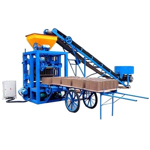 Máquina de fabricación de bloques huecos semiautomática qt4-24, maquinaria de fabricación de ladrillos de cemento entrelazado, barata - Product Image 1