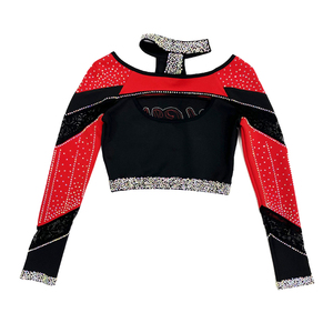 Fabrika profesyonel amigo kısa Set kırmızı ve siyah Cheer etek özelleştirilmiş tasarım klasik amigo formaları - Product Image 3
