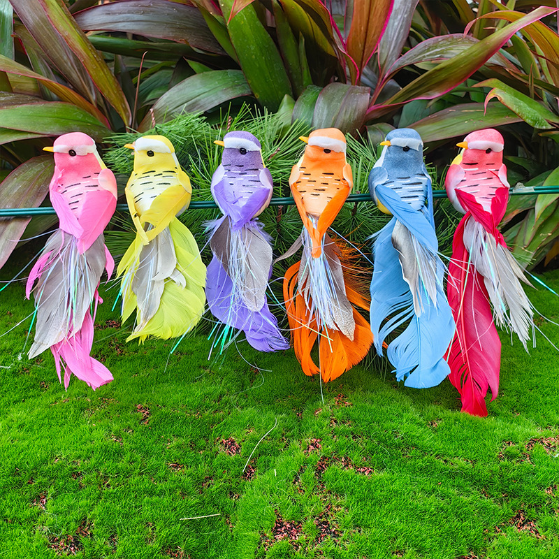 Oiseaux de ligne de couleurs mélangées-1 paquet/12 pièces
