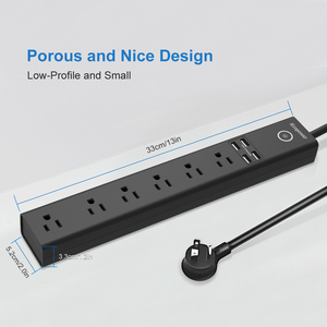 กล่องสี USB 2.0 ซ็อกเก็ต Pcb การออกแบบที่ทันสมัย 6 วิธีปลั๊กไฟ US ปลั๊กพอร์ต USB รางปลั๊กไฟใบรับรอง ETL อุปกรณ์ป้องกันไฟกระชาก - Product Image 5