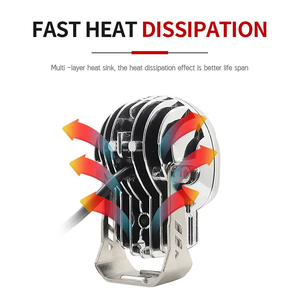 Benzersiz tasarım yüksek güç 60W LED ışık kafatası şekli LED Spot çalışma ışığı Mini çift renk yardımcı motosiklet ışıkları - Product Image 6