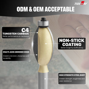 Tideway เราเตอร์งานไม้เครื่องมือตัดเล็บแบบด้านข้างชนิดโค้งเราเตอร์แบบ slotting TCT - Product Image 3