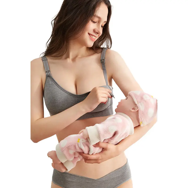 Ropa interior de algodón para mujeres embarazadas, Sujetador de lactancia, sostén de maternidad para amamantar, venta al por mayor