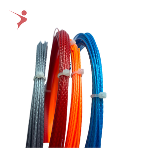 Cuerda de repuesto para raqueta de tenis tipo articulación de bambú, cuerda con logotipo personalizado de color puro, cuerda de repuesto para raqueta dura duradera de poliéster, - Product Image 1