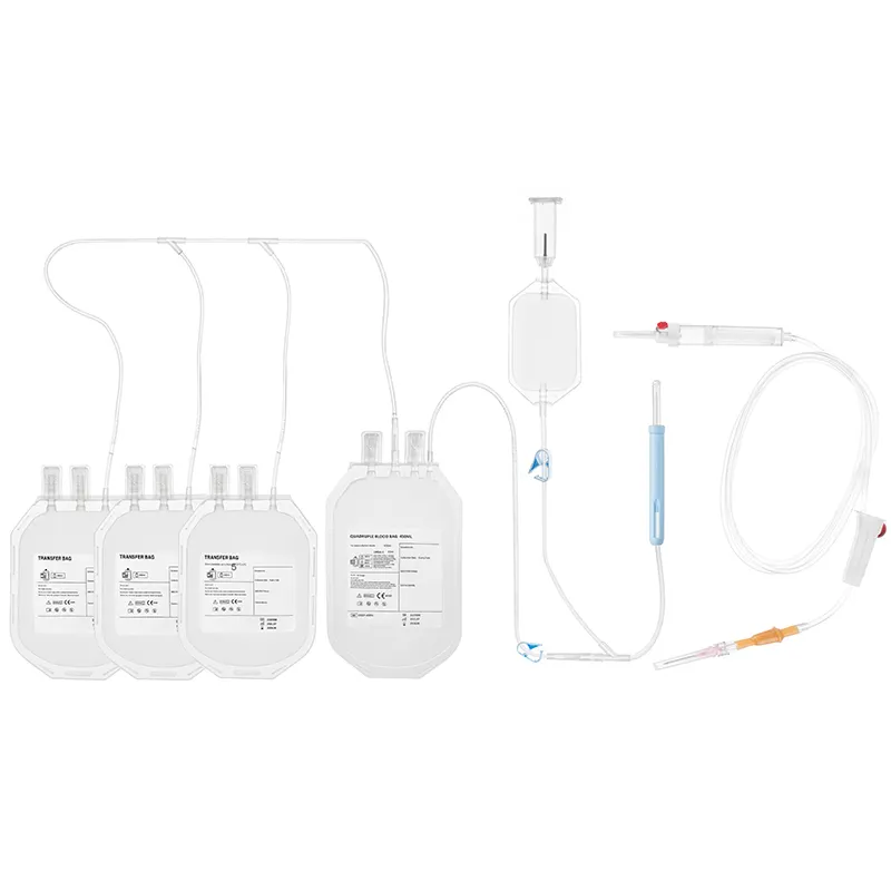 Médical simple Double Triple Quadruple 250ML 350ML 450ML 500ML sac de sang avec filtre