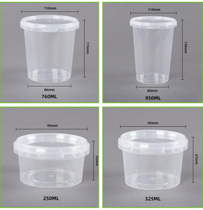 OEM ODM-cerradura de seguridad desechable, transparente, redonda, apilable, desechable, plástico pp, deli, contenedor con tapa - Product Image 5