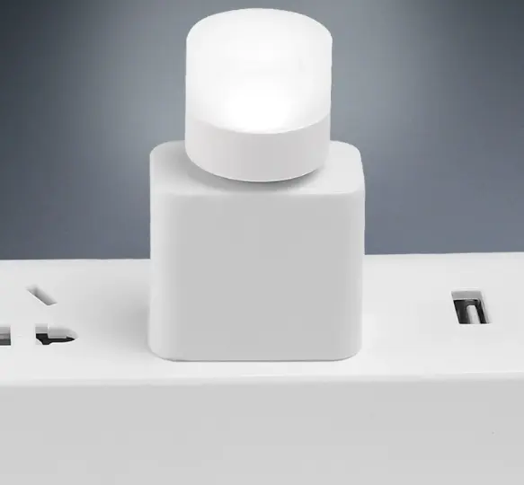 USB Lights by Night, Mini LED Bulb, Plug-in, Warm White, Compact, Ideal for Bedroom, Bathroom, Nursery, Hallway, Kitchen Car USB