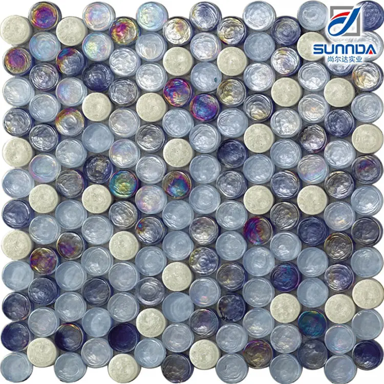 Foshan moda çeşitli tasarım stilleri cam taş elmas sırlı seramik mozaik zemin duvar karoları ev için otel binası