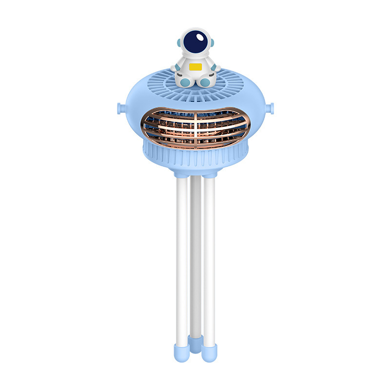 Astronaut octopus fan blue