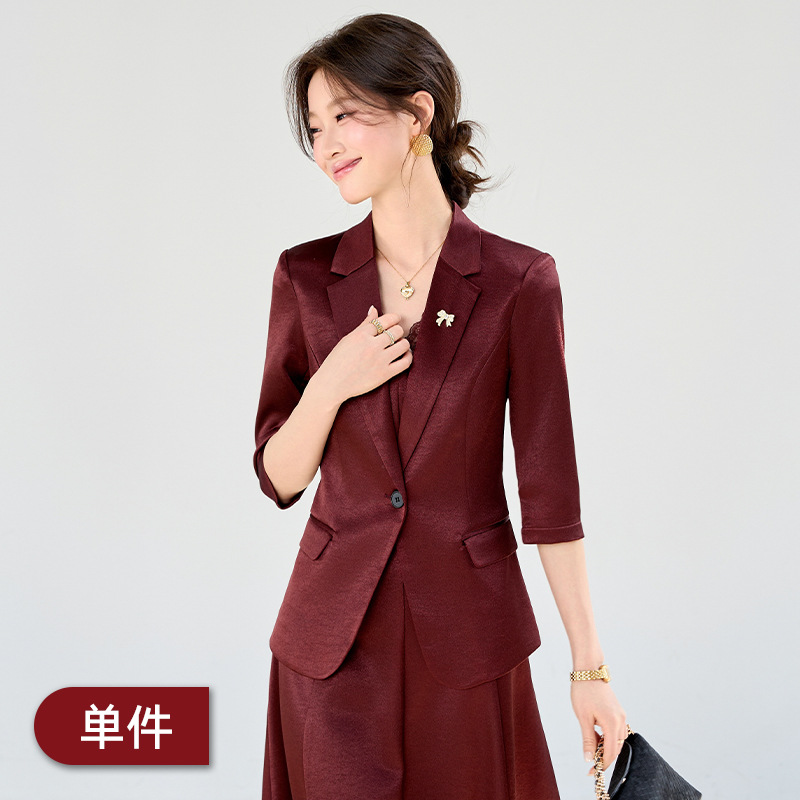 Burgundy suit