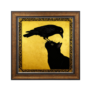 Gothic phong cách quạ mèo vải tường nghệ thuật in Áp phích nghệ thuật động vật bức tranh Pháp tường trang trí khung trang trí nội thất bức tranh tường - Product Image 6