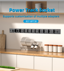 Universal <strong>Multi</strong> Smart <strong>Plug</strong> Desk Power Rail System <strong>Multi</strong> Appliance <strong>Output</strong> Desktop Power Track Socket - Product Image 6