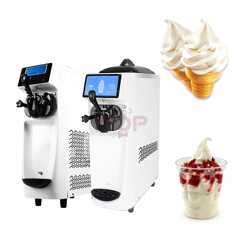 Macchina per il gelato della caffetteria macchina per la produzione di gelato commerciale Soft Serve 220v piccola Mini macchina per il gelato domestica morbida