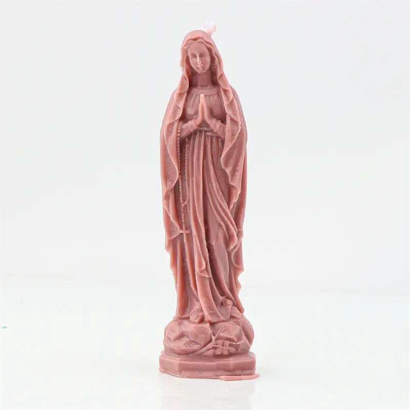 Statue de la vierge marie, père, jésus, Christ, bricolage, résine époxy, cire de soja faite à la main, Statue en béton, bougie