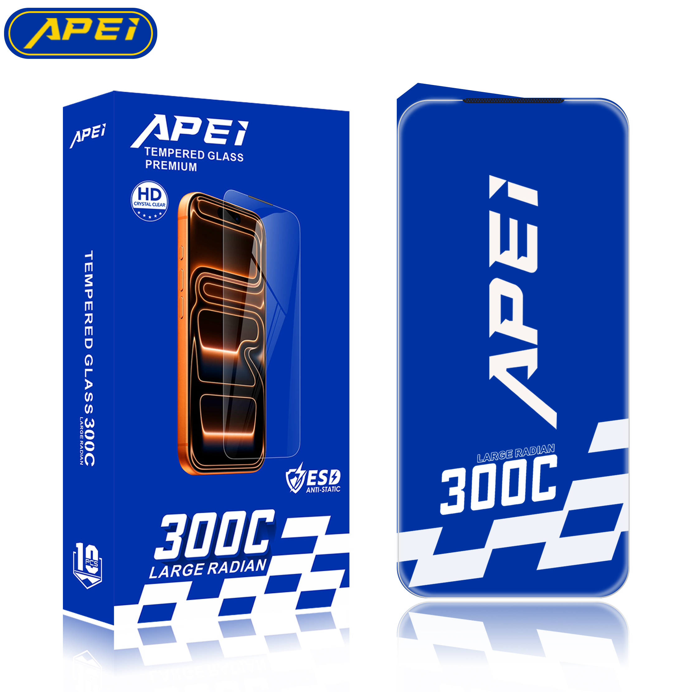 Vidrio APEI 300C HD+ESD azul*1