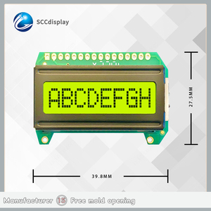 günstige werbeanzeige display leinwand jxd0801a stn gelB positiv lcd zeichen anzeige 8x1 lattice typ lcd-module led-hintergrundbeleuchtung - Product Image 3