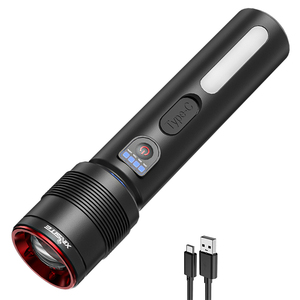 <span class=keywords><strong>LED</strong></span> hợp kim nhôm zoom đèn pin với USB sạc IP65 đánh giá ngân hàng điện đèn pin & ngọn đuốc - Product Image 1