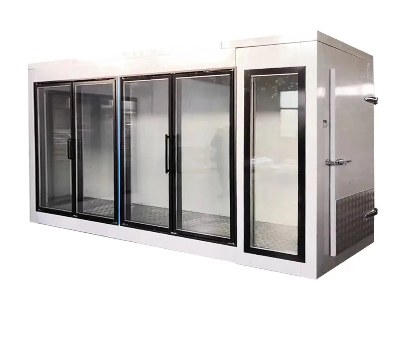 Customization Glass Door Walk-in Cooler And Reach-in Freezer Display Cold Room Air Cooling System Walk In Cooler Freezer