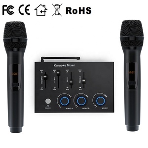Karaoke DSP Mixer <strong>Receiver</strong> with Multiple Sound Effects Optical <strong>Output</strong> Input Backing Singing Wireless Microphone Karaoke Mixer - Product Image 4