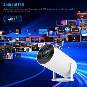 工厂最新投影仪4k hy 300全高清儿童教育家庭影院迷你4k投影仪便携式视频投影仪