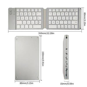 Mini teclado plegable inalámbrico Bt Teclado plegable portátil para iPad Tablet SmartPhone - Product Image 3