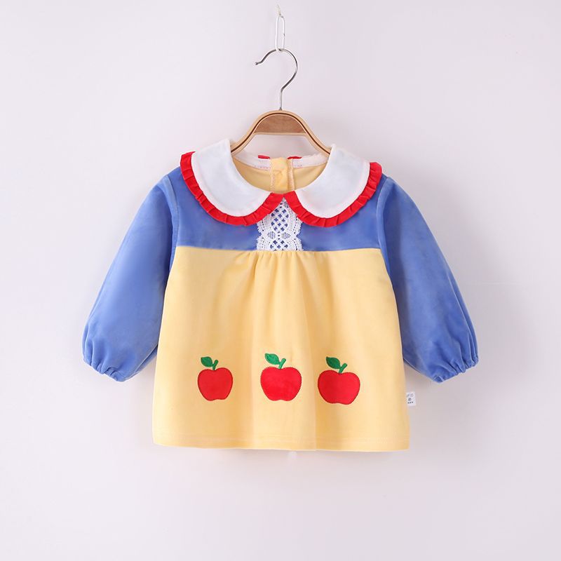 Smock-blanc neige bleu