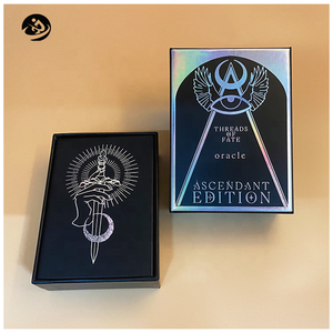Mat siyah kenarları ile Set için özel Logo Divination Tarot güverte rehber ve kartları dayanıklı kağıttan yapılmış - Product Image 1