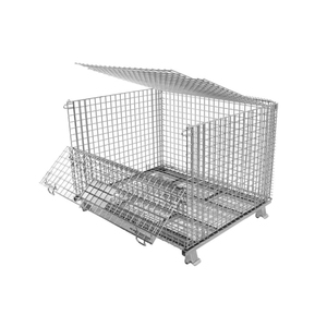 Contenedor de malla de alambre Contenedor de exportación Jaula de carga Caja de palés plegable Contenedores de almacenamiento apilables - Product Image 2