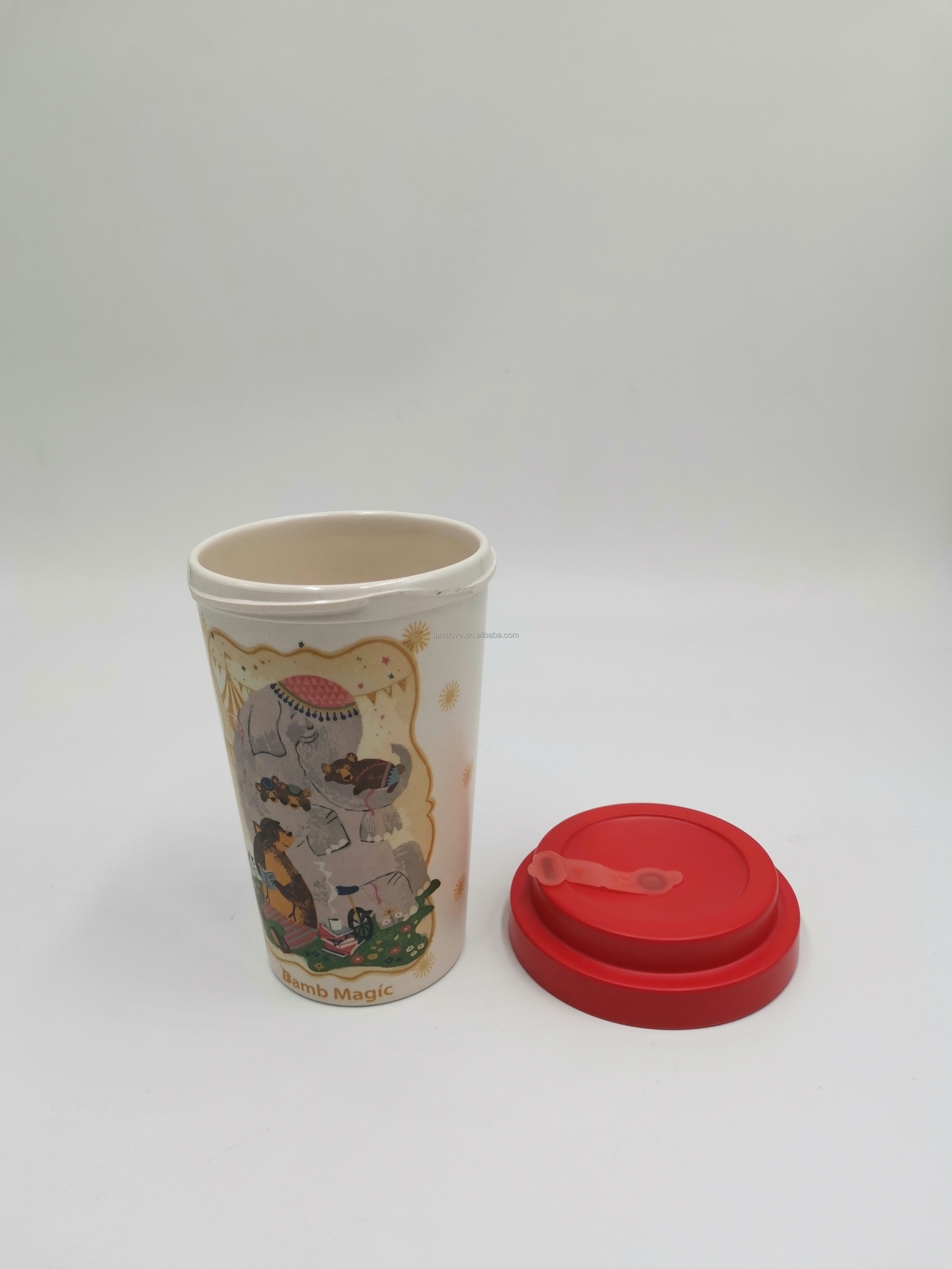 Factory natural  disposable tableware bamboo fiber cup