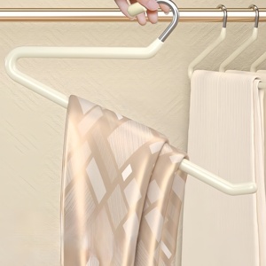 PVC-tráng kim loại quần quần móc bóng tủ quần áo lưu trữ nhà gọn gàng cho quần áo đơn Tier giặt móc áo - Product Image 2