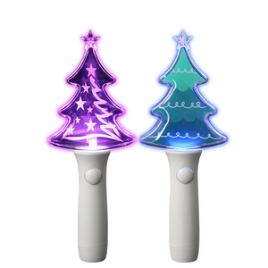 מותאם אישית הוביל rgb אקריליק כף יד חג המולד אור מקלות אור ליל כל הקדושים עבור אירועי ספורט קונצרט ווקאלי