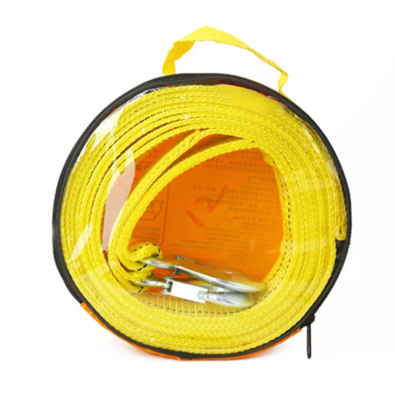 Câble de remorquage de voiture robuste de 4M, 5 tonnes, sangle de traction, crochets, Van, récupération de route, sangle de remorquage tout-terrain, accessoires, outils d'urgence