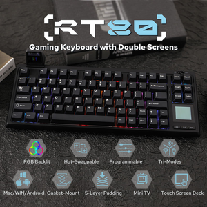 KF830 RGB照明87キーホットプラグ3モードメカニカルキーボードUSBインターフェイス付き新Gateron Kailhブランドカラフルバックライト - Product Image 5